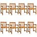 Sedie Da Giardino 8 Pz 56x55,5x90 Cm Legno Massello Di Acacia - Foto miniatura 2
