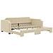 Divano Letto Con Letto Estraibile Crema 100x200 Cm In Tessuto - Foto miniatura 2