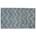 Tappeto Casa Bagno Morbido In Tinta Unita Zig Zag Modello Zigzagaria Vari Colori 50x80 Azzurro - Foto miniatura 1