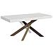 Tavolo Allungabile 90x180/440 Cm Volantis Telaio Gambe 4 Colori (c) - Bianco Frassino - Foto miniatura 1