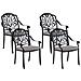 Set Di 4 Sedie Da Giardino Nero Ancona - Foto miniatura 5