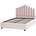 Letto Contenitore Velluto Rosa Pastello 140 X 200 Cm Vincennes - Foto miniatura 6