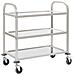 Carrello Da Cucina A 3 Livelli 96,5x55x90 Cm In Acciaio Inox - Foto miniatura 1
