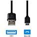 Cavo Ricarica E Trasferimento Dati Usb-a Verso Micro-usb 2,4a 1m, Nero - Foto miniatura 2