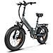 Lotdm200-ii Bicicletta Elettrica - Potenza 500w Batteria 48v13ah Autonomia 40km Freno A Disco Meccanico - Grigio - Foto miniatura 2