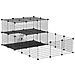 Recinto Per Conigli Modulabile In Metallo Con Scaletta E Accessori Montaggio, 175x105x70cm - Nero - Foto miniatura 1