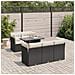 Set Divano Da Giardino 6 Pz Con Cuscini Nero In Polyrattan - Foto miniatura 1