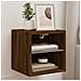 Mobile TV a Parete con Luci LED Rovere Marrone 30x28,5x30 cm - Foto miniatura 3