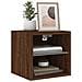 Mobile TV a Parete con Luci LED Rovere Marrone 30x28,5x30 cm - Foto miniatura 4