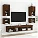 Mobile TV a Parete con Luci LED Rovere Marrone 30x28,5x30 cm - Foto miniatura 9
