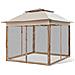 Gazebo 3x3 Mt Pieghevole Impermeabile Con Tende Zanzariere E Borsa X Trasporto - Foto miniatura 3