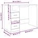 Scrivania Cassetti Rovere Nero 102x50x76 cm Legno Multistrato - Foto miniatura 7