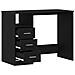 Scrivania Cassetti Rovere Nero 102x50x76 cm Legno Multistrato - Foto miniatura 9