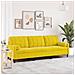 Divano A 3 Posti Con Cuscini Giallo 210 Cm In Velluto - Foto miniatura 1