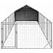 Cuccia per Cani da Esterno con Recinto 8x2x1,5m Acciaio Zincato - Foto miniatura 3