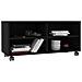 Mobile Tv Con Ruote Nero 90x35x35 Cm In Legno Multistrato - Foto miniatura 2