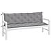 Cuscini Panca Da Giardino 2pz Grigi 180x50x7cm Tessuto Oxford - Foto miniatura 3