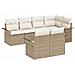 Sets di Divani da Giardino  con Cuscini Beige in Rattan Sintetico, Divano da Giardino  per 2 Persone con Ripostiglio & Cuscini Beige in Rattan Sintetico - Foto miniatura 1