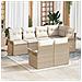 Sets di Divani da Giardino  con Cuscini Beige in Rattan Sintetico, Divano da Giardino  per 2 Persone con Ripostiglio & Cuscini Beige in Rattan Sintetico - Foto miniatura 2