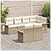 Sets di Divani da Giardino  con Cuscini Beige in Rattan Sintetico, Divano da Giardino  per 2 Persone con Ripostiglio & Cuscini Beige in Rattan Sintetico - Foto miniatura 3