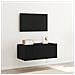 Mobile TV  con luci LED Rovere Nero 80x35x31 cm - Foto miniatura 9