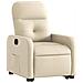 Poltrona Alzapersona Reclinabile Elettrica Crema in Tessuto - Foto miniatura 3