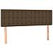 Giroletto a Molle con Materasso Marrone Scuro 140x200cm Tessuto - Foto miniatura 6