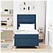Letto Box Spring Blu con Materasso 100x200 cm Tessuto - Foto miniatura 5
