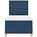Letto Box Spring Blu con Materasso 100x200 cm Tessuto - Foto miniatura 8