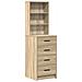 Set di 2 pezzi per toeletta con LED in legno ingegnerizzato di rovere Sonoma - Foto miniatura 4