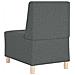 Unità di Divano Modulare Senza Braccioli 2 pcs Grigio scuro - Foto miniatura 7