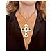 Collana A Croce Con Cristalli Neri Sw E Cristallo Su Oro - Foto miniatura 2