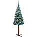 Albero di Natale snodato con 150 LED con supporto Verde 150 cm - Foto miniatura 3