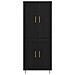 Credenza Rovere Nero 69,5 x 34 x 180 cm Legno multistrato - Foto miniatura 8