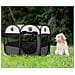 Box pieghevole per cani e gatti grigio con pareti in rete - Foto miniatura 4