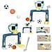 Set 2-in-1 per bambini: porta interattiva, calcio, basket, golf, centro sportivo - Foto miniatura 4