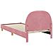 Struttura letto bambini con testata Rosa 80 x 200 cm Velluto - Foto miniatura 7