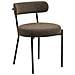 Set 2 Sedie Da Pranzo Badalona In Bouclé Marrone Con Gambe Nere 49x57x72 Cm - Foto miniatura 1
