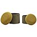 Set 2 Pouf Contenitore Aspen In Velluto Verde Oliva E Senape Ø42x44 E Ø35x37 Cm - Foto miniatura 6