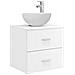 Mobiletto con Lavabo a Parete Bianco 49,5 x 35 x 63 cm - Foto miniatura 1