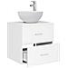 Mobiletto con Lavabo a Parete Bianco 49,5 x 35 x 63 cm - Foto miniatura 2