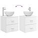 Mobiletto con Lavabo a Parete Bianco 49,5 x 35 x 63 cm - Foto miniatura 7