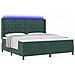 Letto a molle con materasso Verde Scuro 200 x 200 cm Velluto - Foto miniatura 1