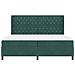 Letto a molle con materasso Verde Scuro 200 x 200 cm Velluto - Foto miniatura 8