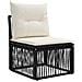Set Divano da Giardino 8 pcs Nero e Bianco Crema polyrattan - Foto miniatura 2