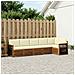 Set divano sezionale con cuscino 5 pcs Naturale e Crema - Foto miniatura 2