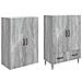 Set di armadi 2 pcs 66 x 34,5 x 95 cm Legno ingegnerizzato - Foto miniatura 3