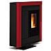 Stufa a Pellet Nordica mod. Souvenir Steel 11,4 Kw versione Bordeaux - Foto miniatura 2