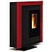 Stufa a Pellet Nordica mod. Souvenir Steel 11,4 Kw versione Bordeaux - Foto miniatura 4