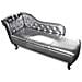 Chaise Longu Chesterfield, Argento - Foto miniatura 1
